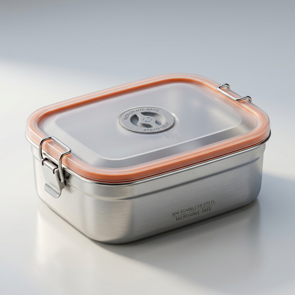 Next-Gen Microwave-Safe 304 Stainless Steel Bento Box